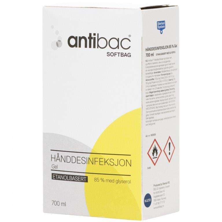 Hånddesinfeksjon ANTIBAC Softbag gel *pk a 0,7lt