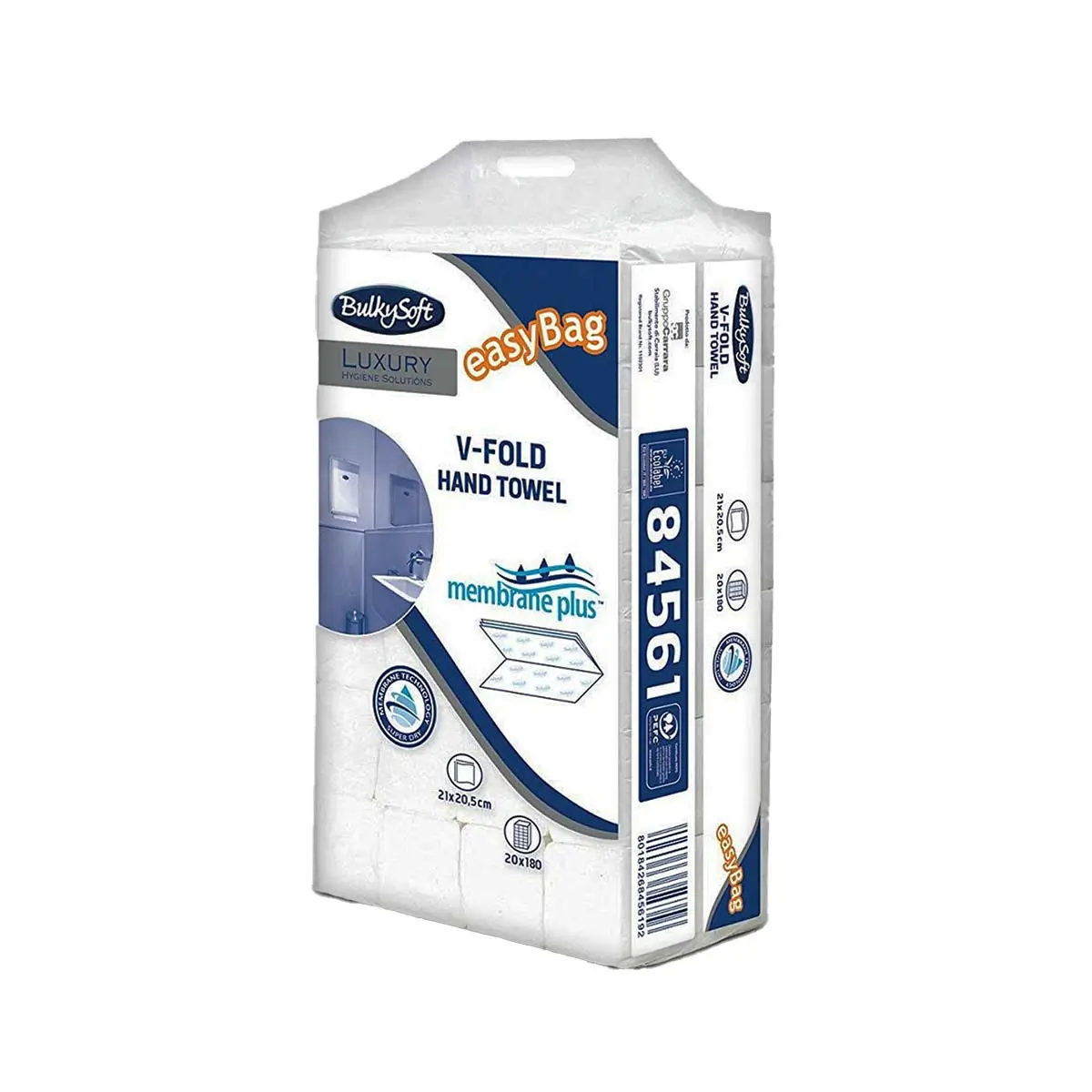 Singelfold V-Falset. Easybag - Luxury 3 lag. Krt a 3600 ark