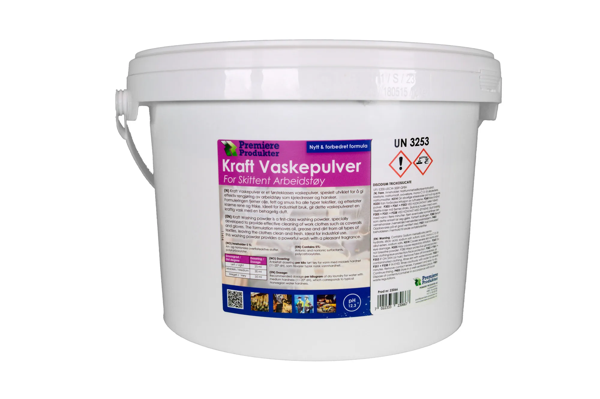 Kraft Vaskepulver - For Skittent Arbeidstøy * spann a 10 kg