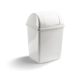 Papirkurv 25lt m/vippelokk hvit