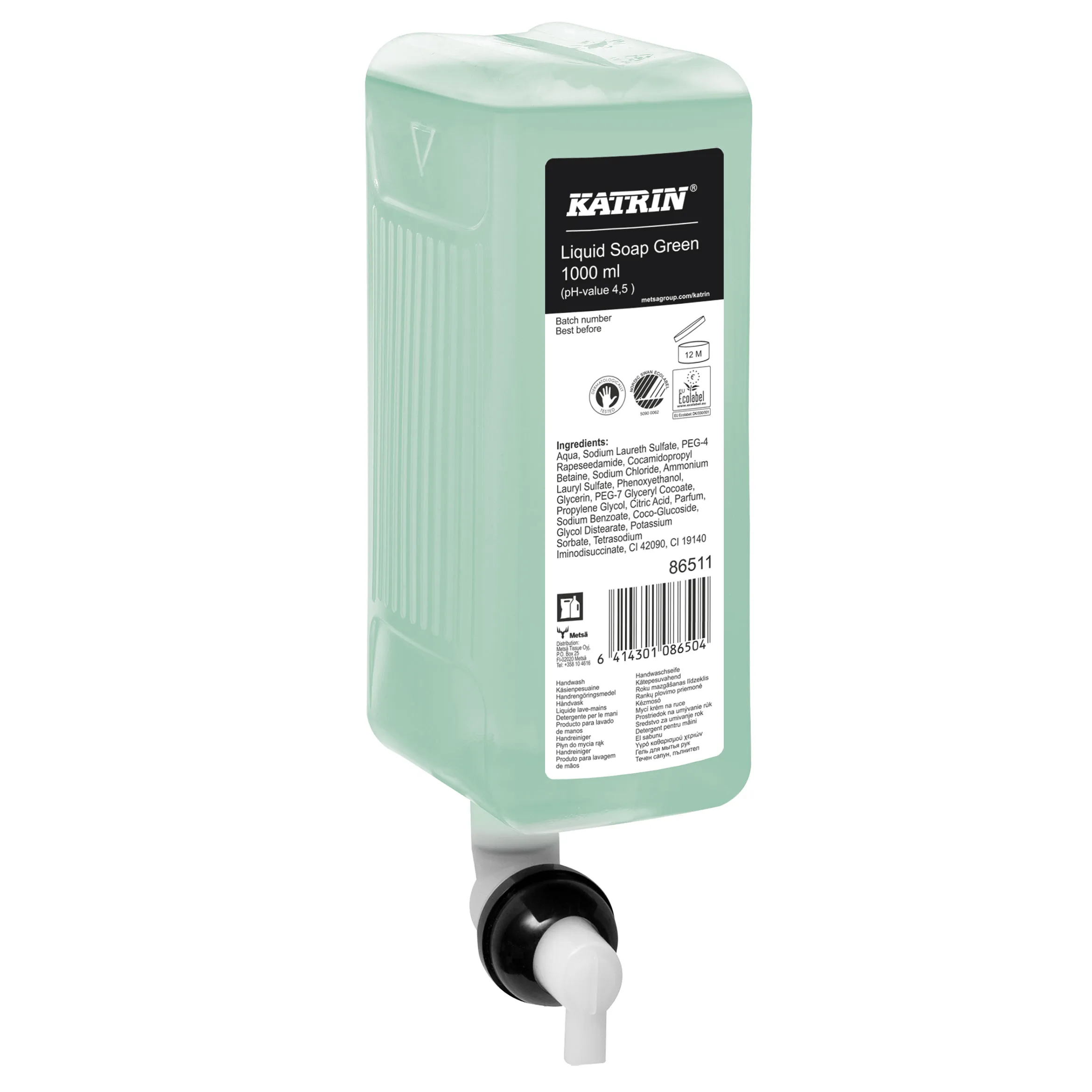 Katrin Håndsåpe Green (86511) 1 lt *krt a 6 fl