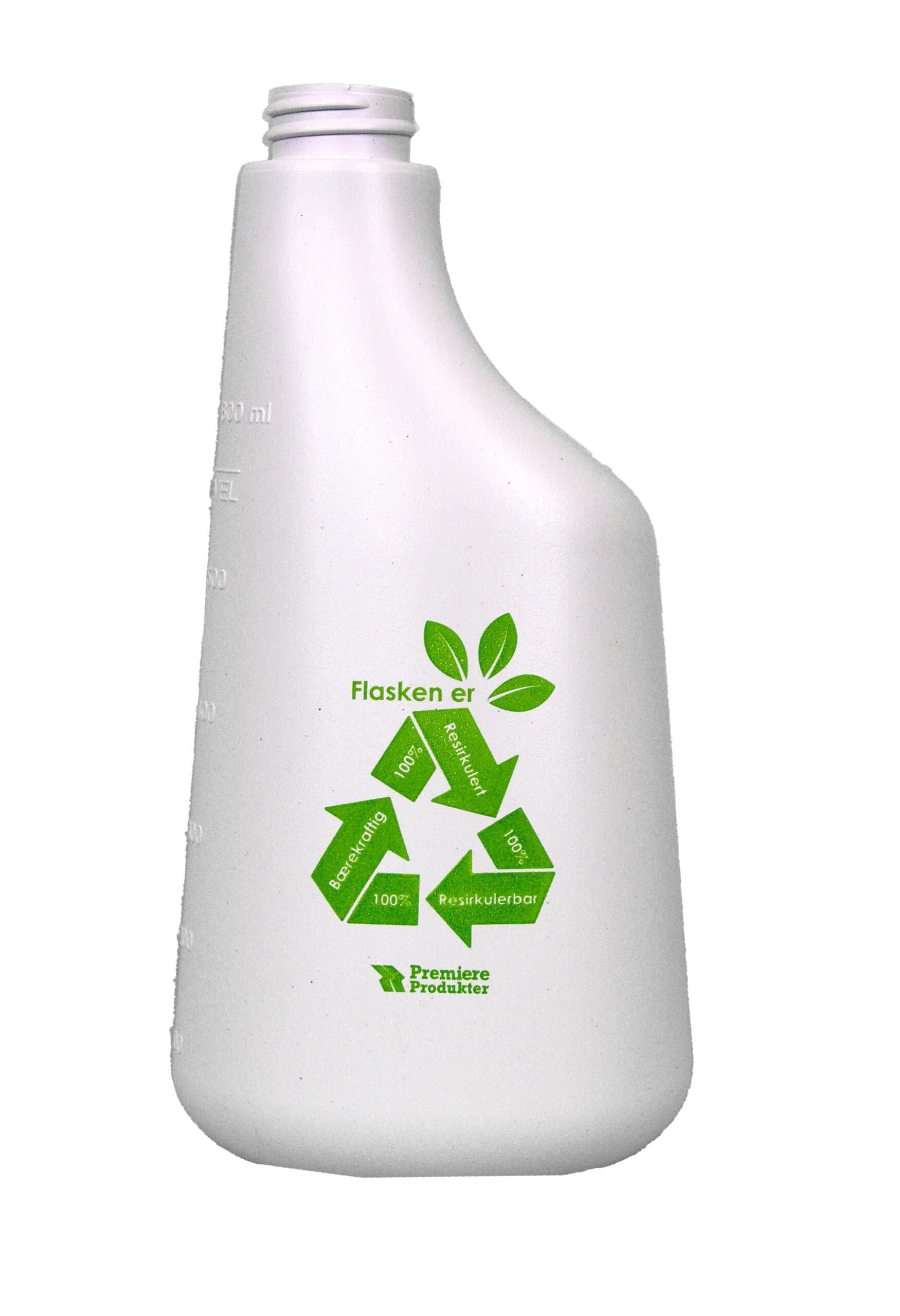 Spray/dusjeflaske 0,5 lt - Uten Spraytopp - Resirkulert