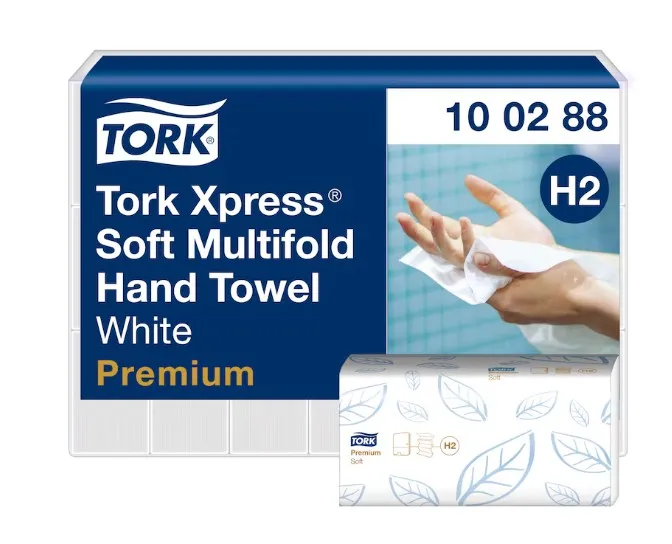 Tork Xpress Myk Multifold Håndtørk 2-lag H2 *krt a 2310 ark