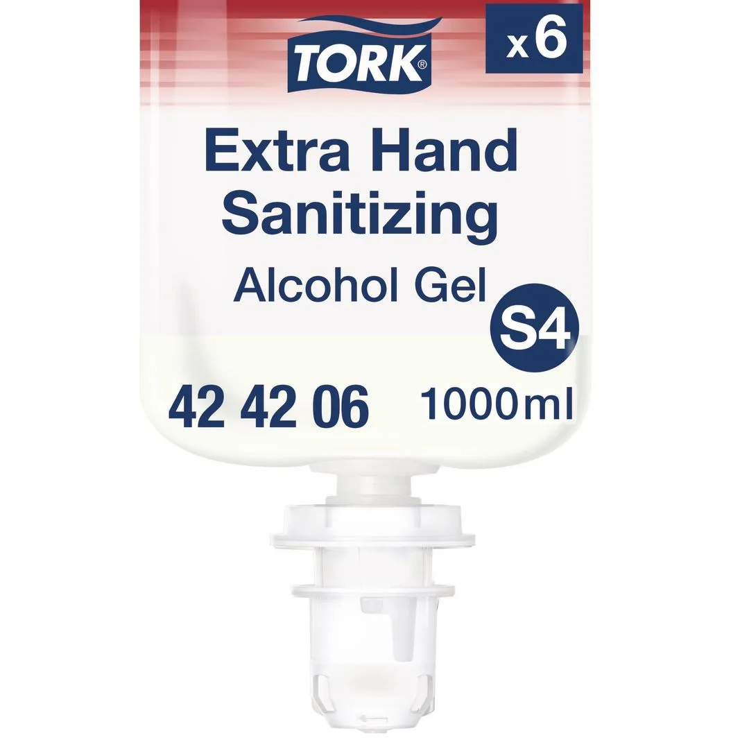 Hånddesinfeksjon Ekstra Alkogel S4 1L Tork (424206) *Krt a 6fl