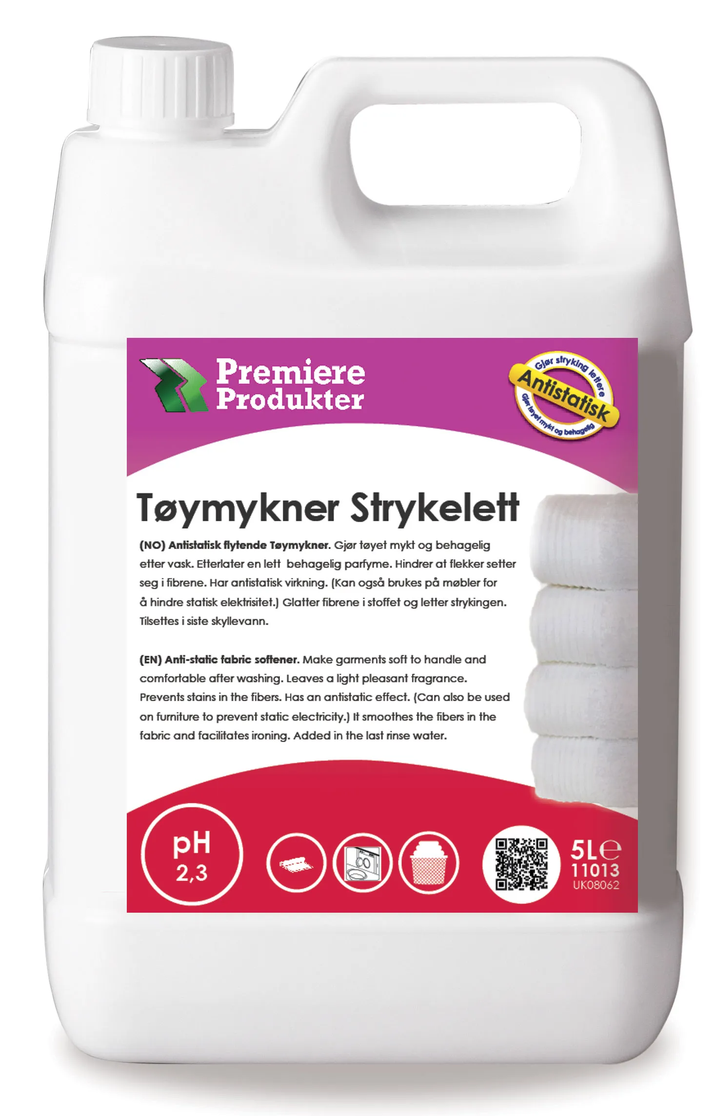 Tøymykner - Strykelett * kn a 5 lt.
