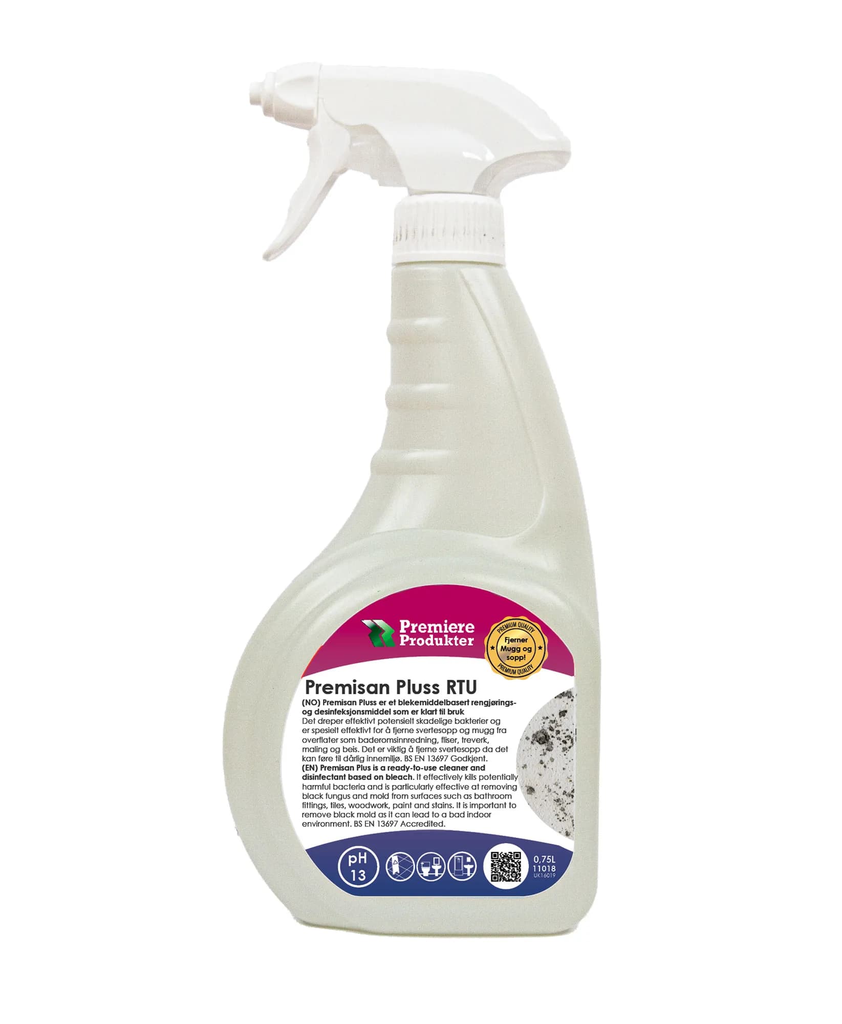 Premisan Pluss sopp- og muggfjerner RTU *fl a 0,75 lt