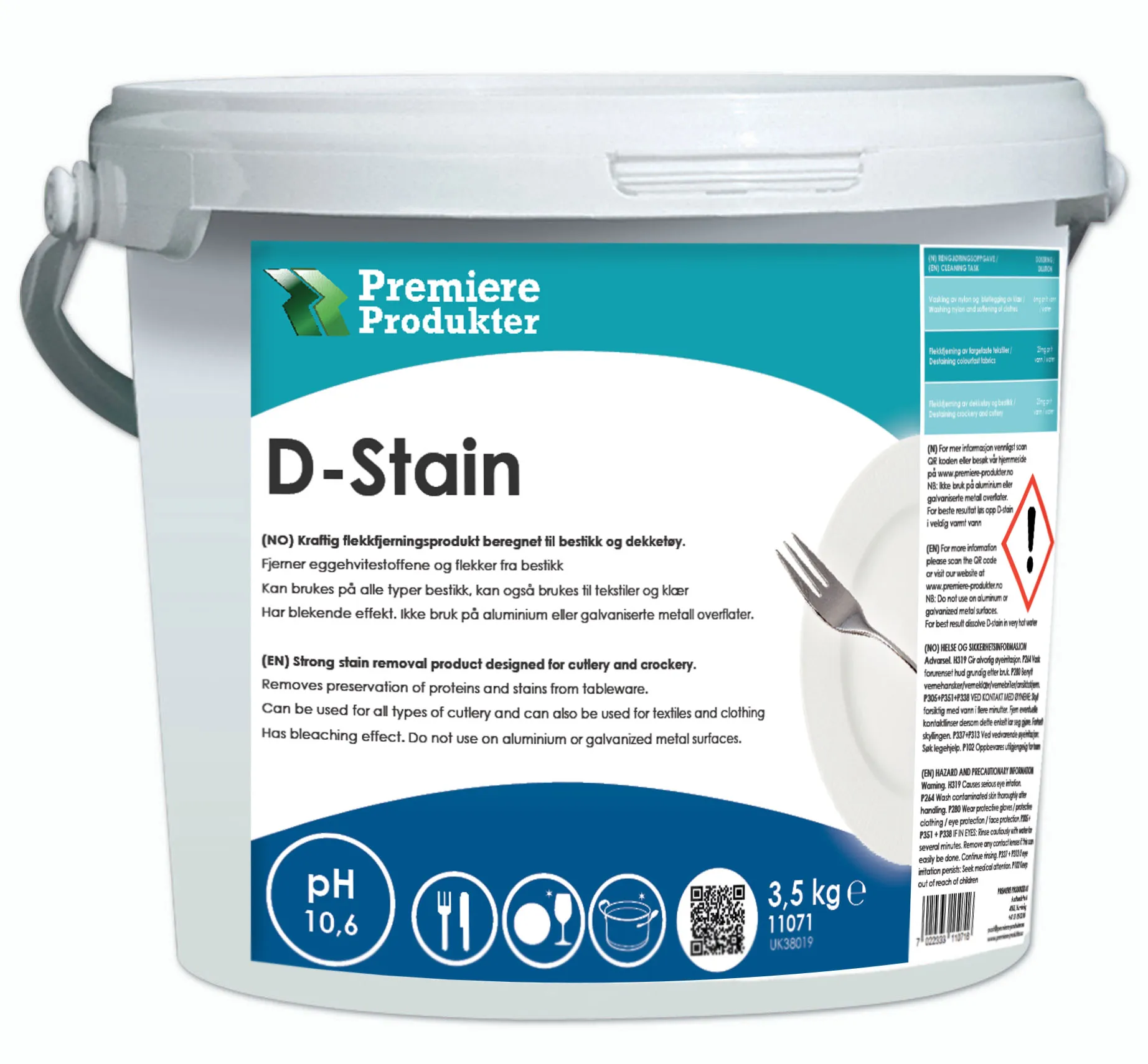 D-stain – Kraftig Flekkfjerner for Servise og Bestikk * sp a 5kg
