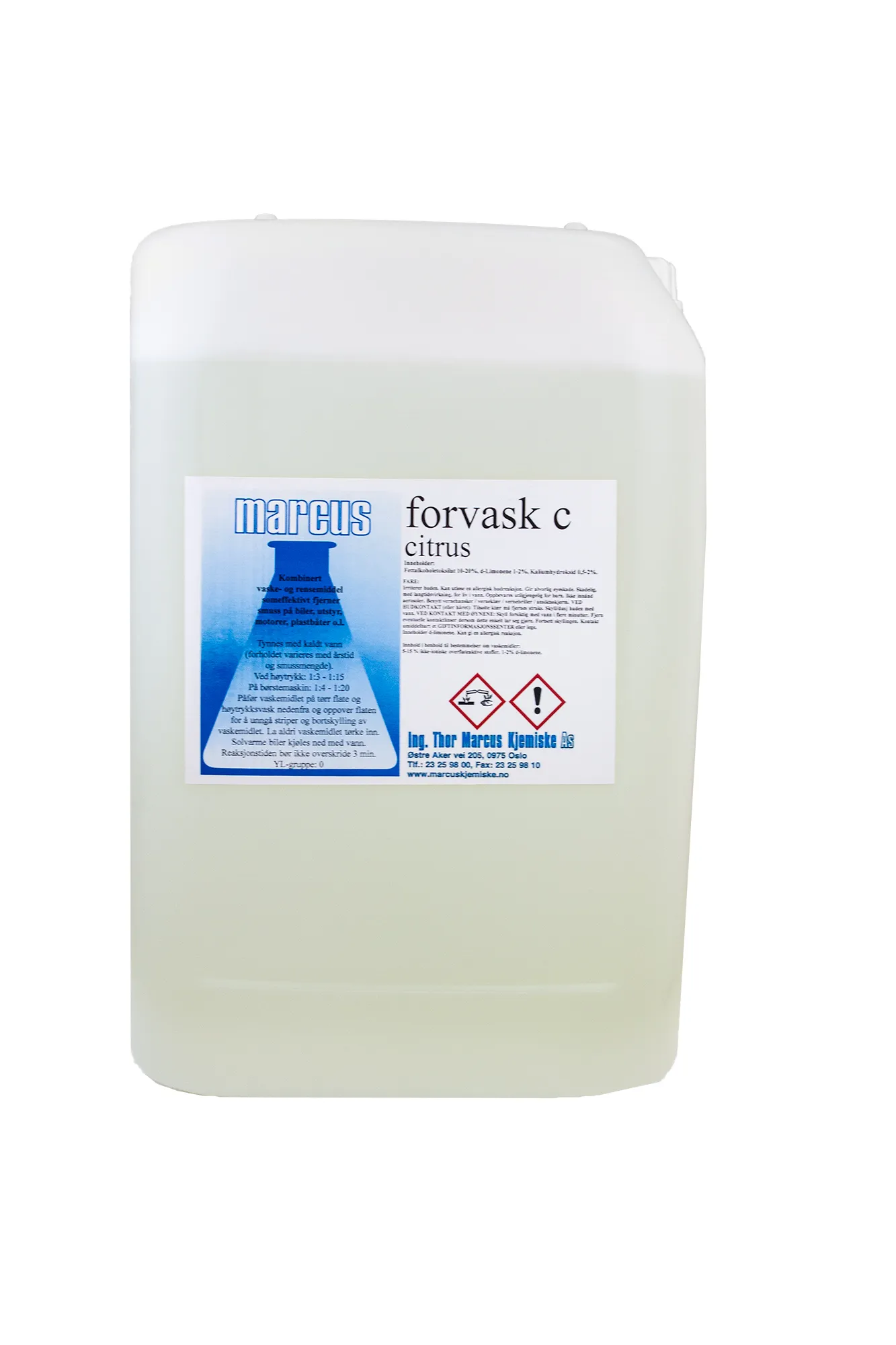 Forvask Citrus – Rengjøre biler, motorer og plastbåter * kn a 25 lt
