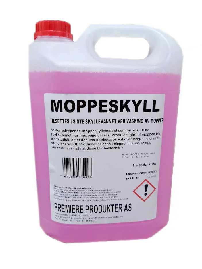 Moppeskyll - bakteriedrepende skyllemiddel * kn a 5 lt.
