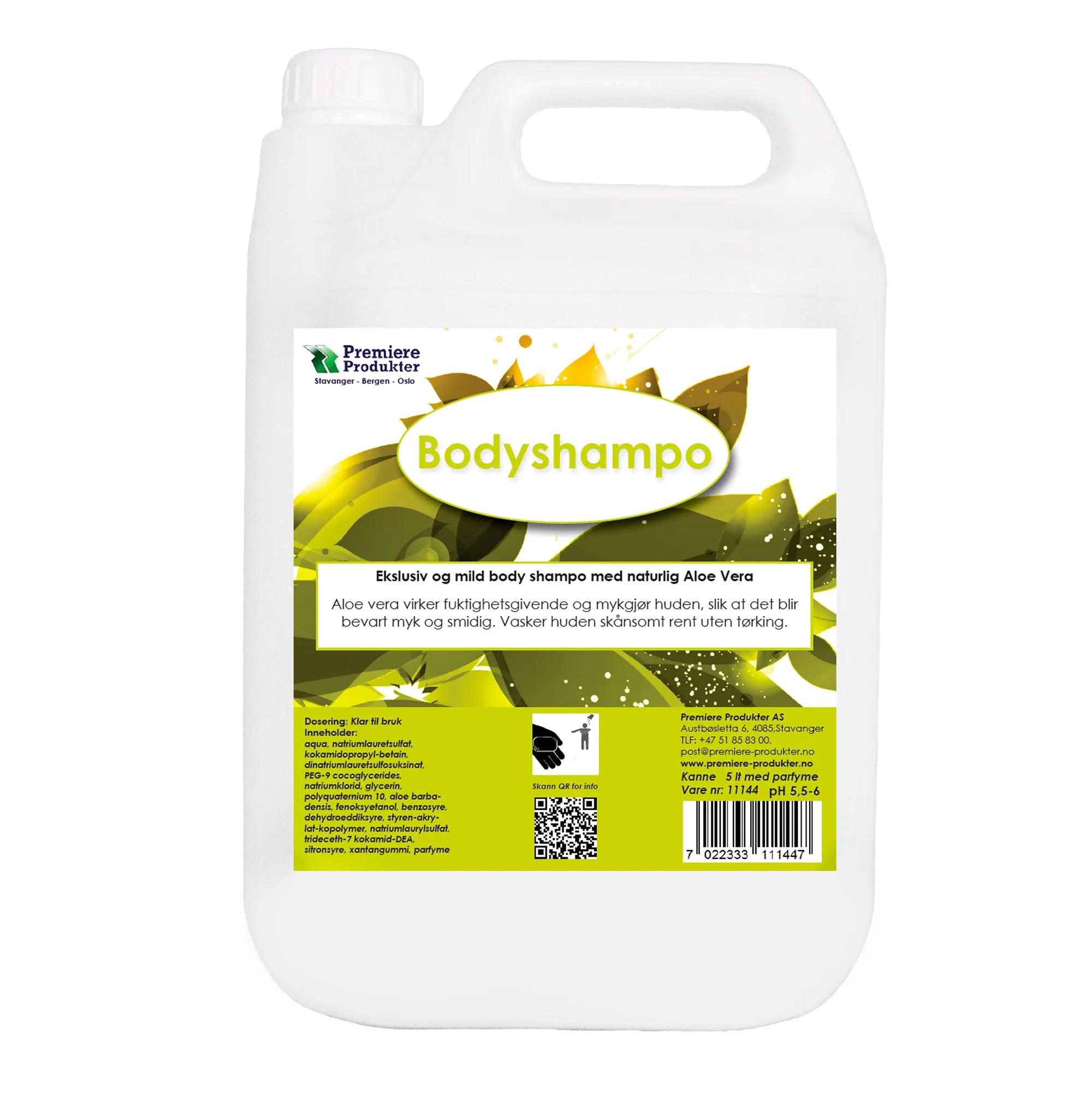 Body Shampoo m/aloe Vera *kn a 5 lt.