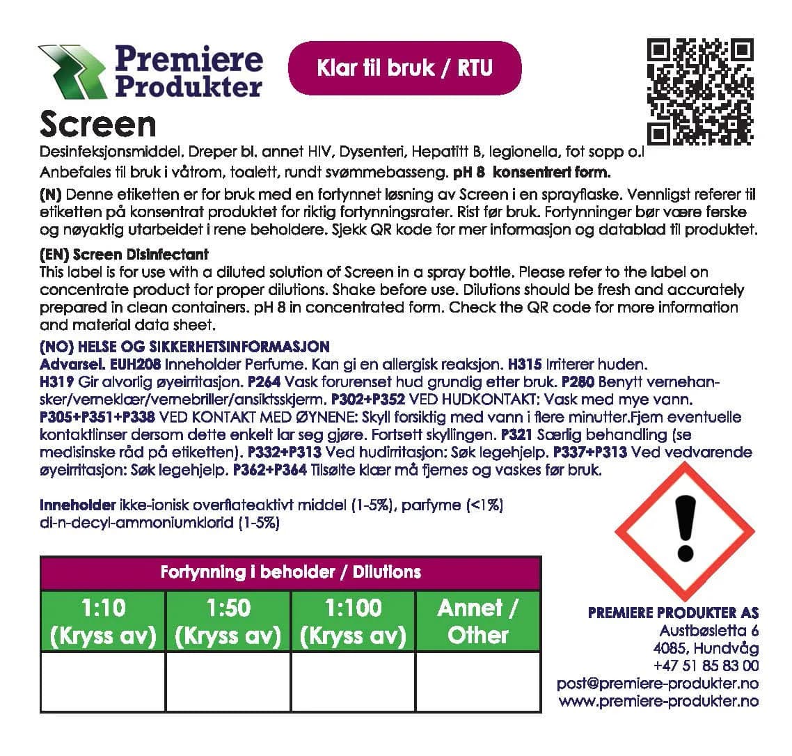 Klistermerke små SCREEN