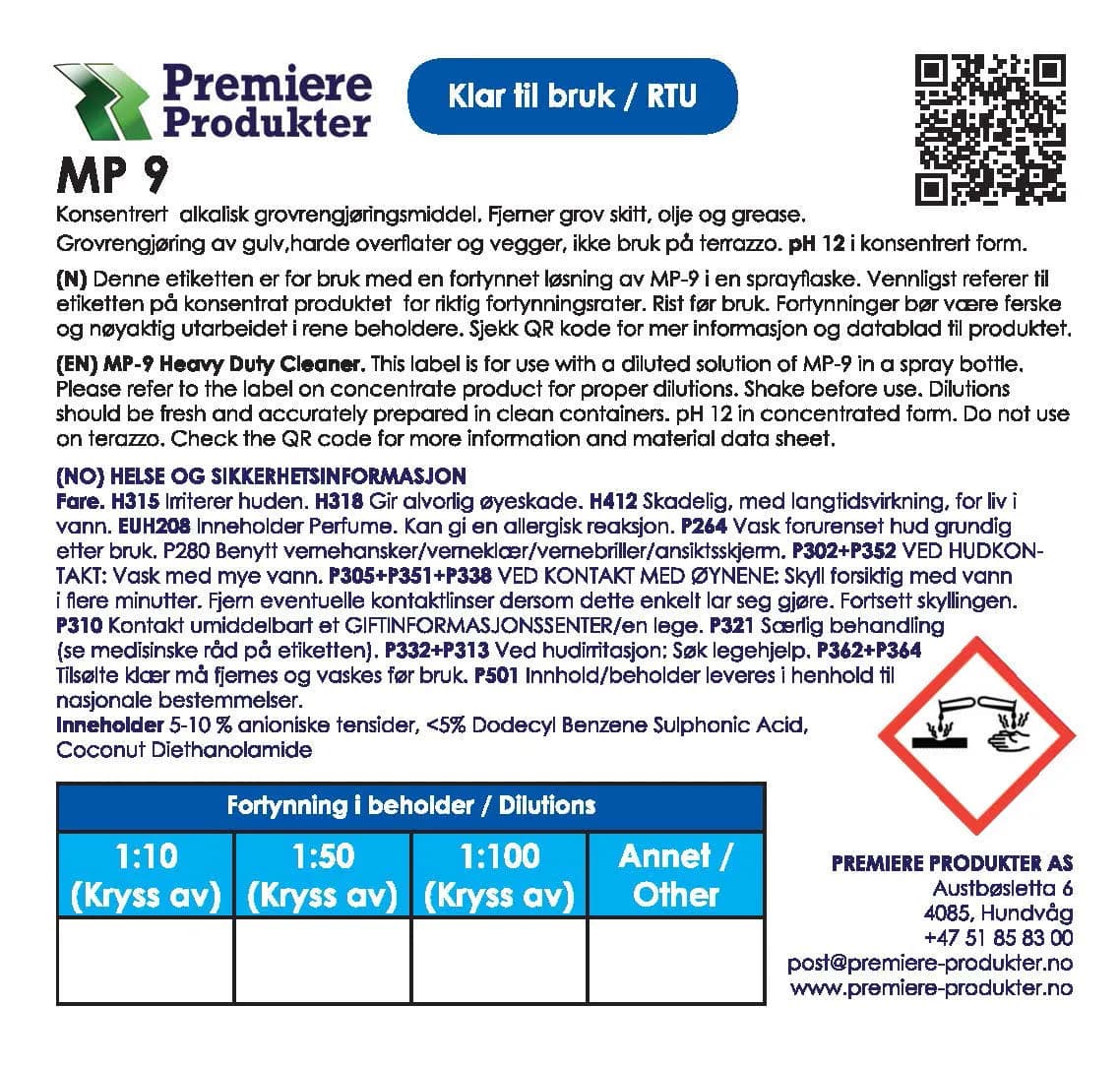 Klistermerke små MP-9