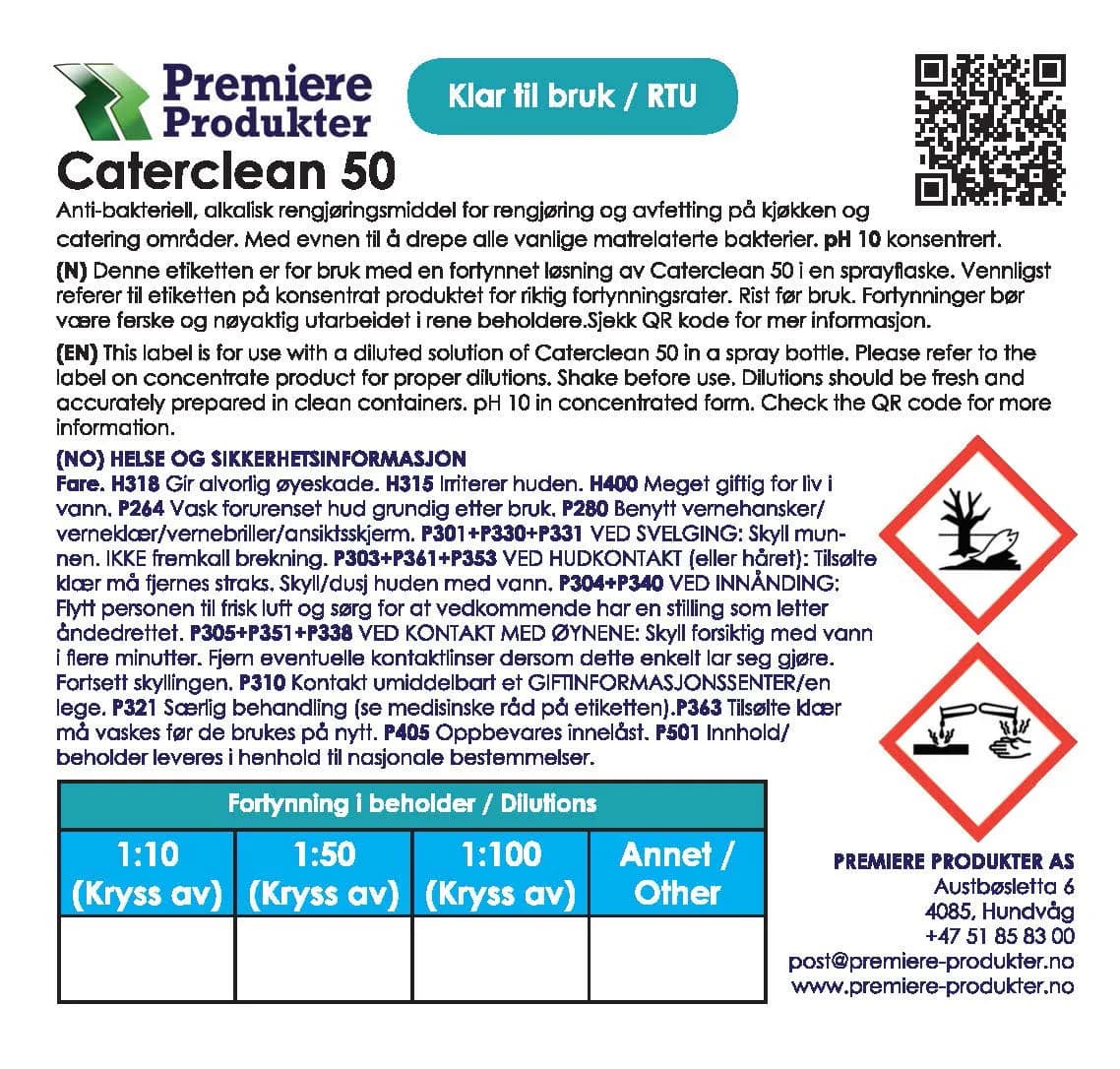 Klistermerke små CATERCLEAN 50