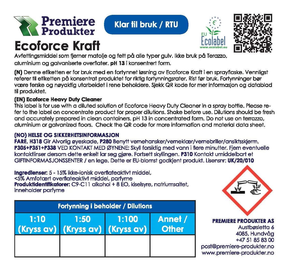 Klistermerke små ECOFORCE Kraft