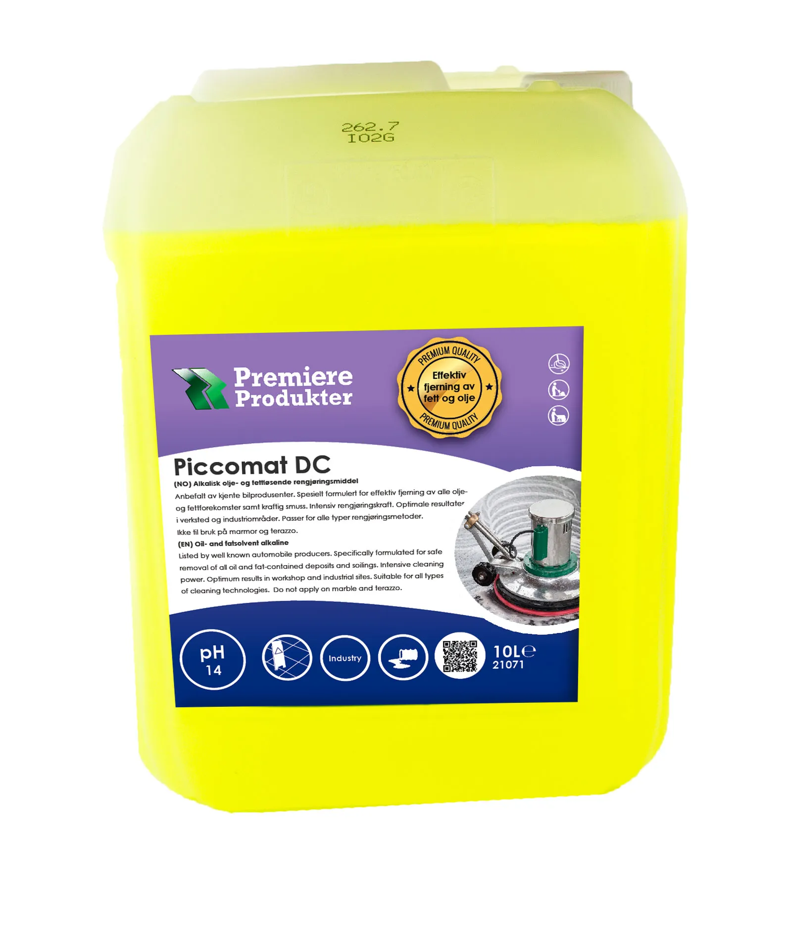 Piccomat DC – Industriell rengjøring *kn a 10 lt