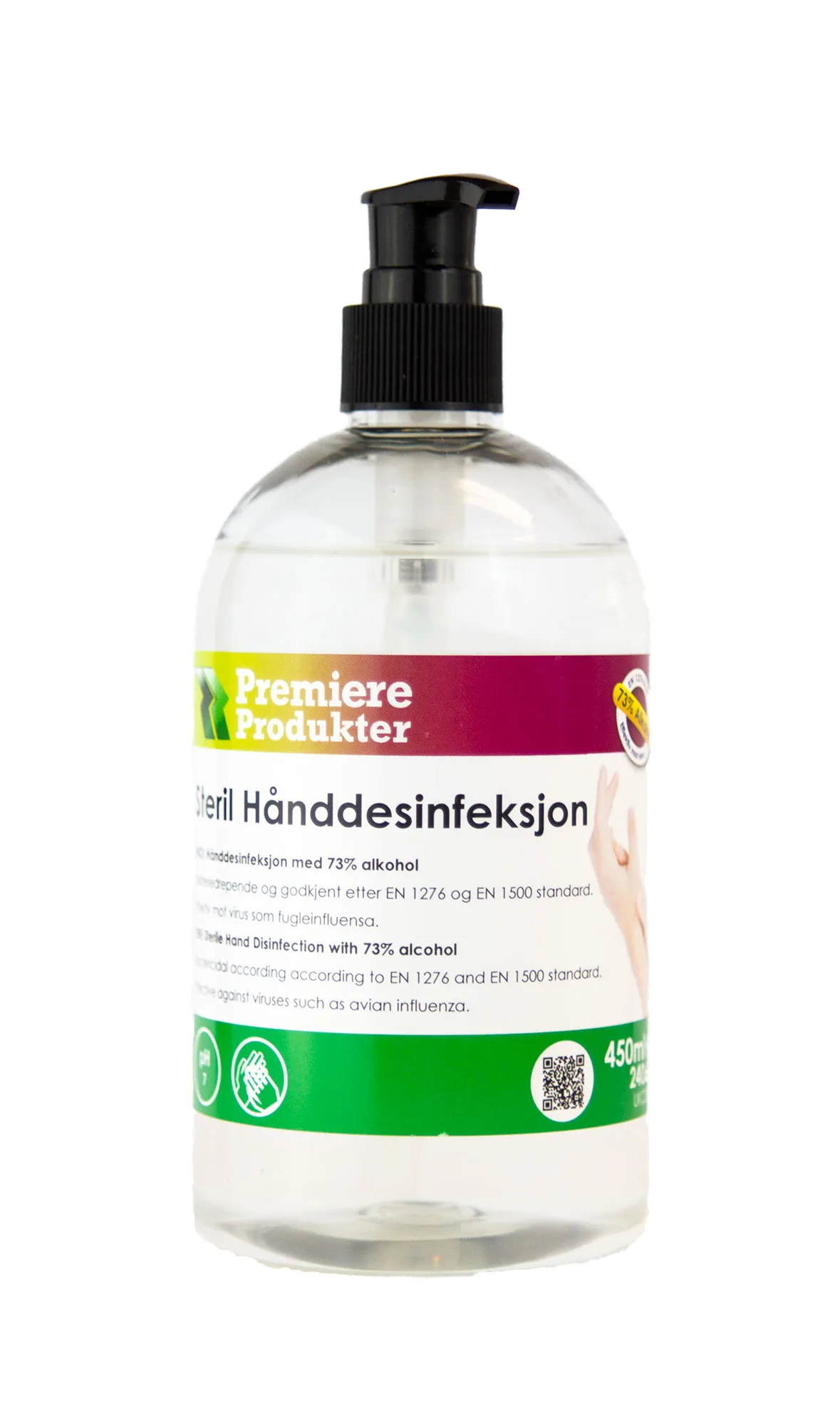 Steril Hånddesinfeksjon m/pumpetut *fl a 450ml