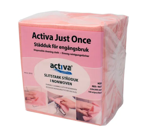 Just Once Rød Non Woven klut 33x33cm *pk a 100 stk