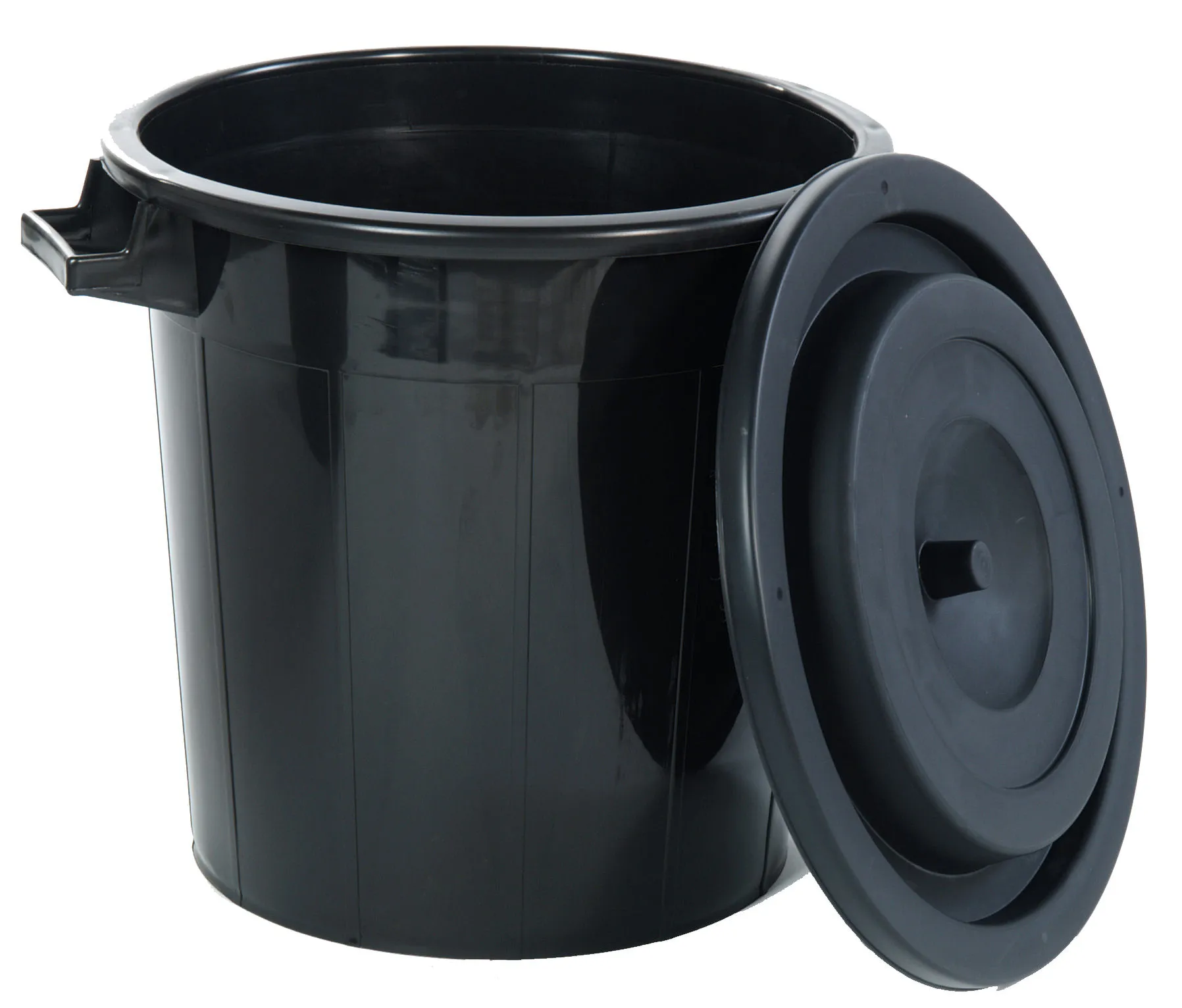 Plast avf.dunk 50lt Sort m/lokk (470x430mm)