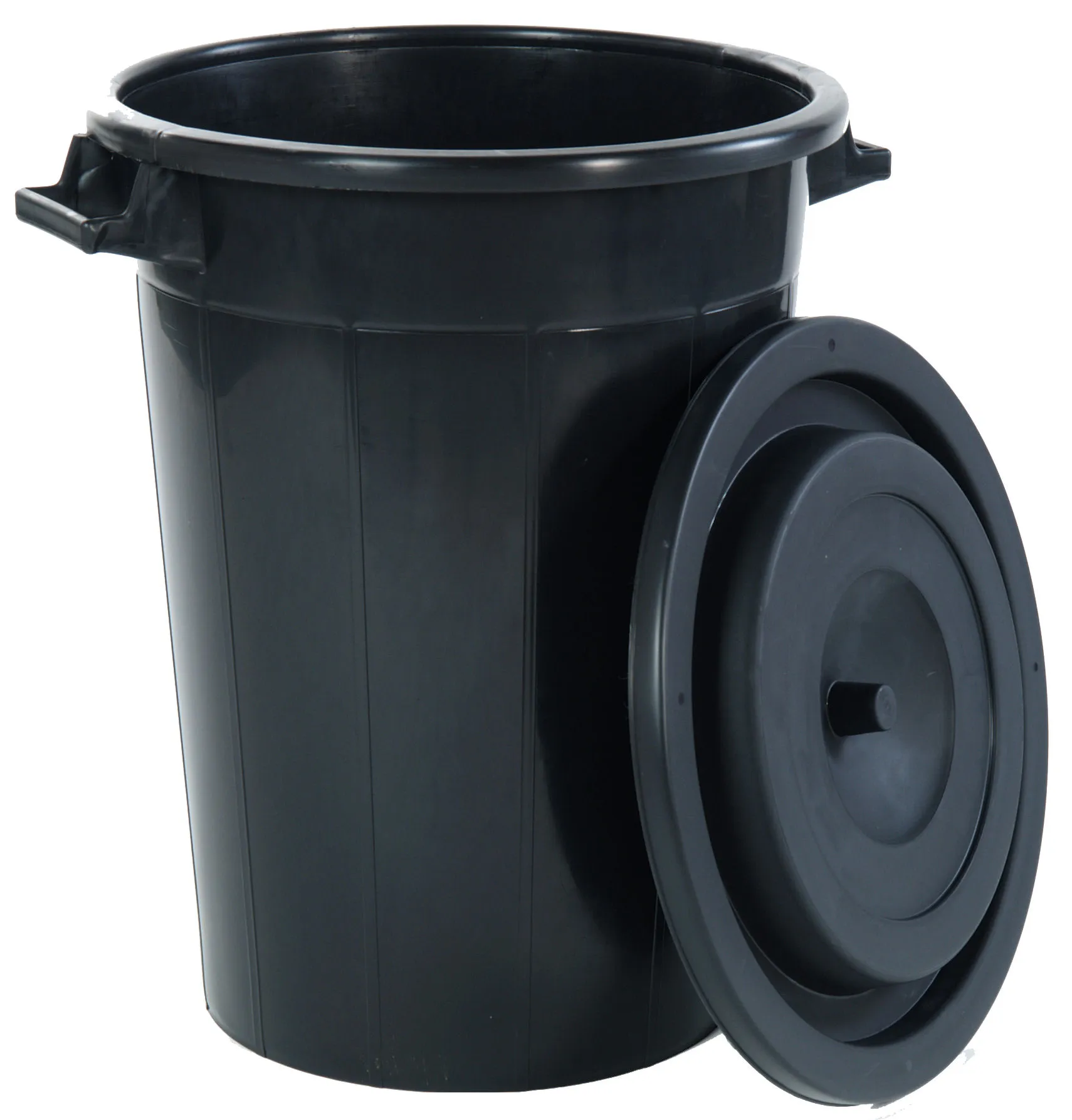 Plast avf.dunk 70lt Sort m/lokk (480x610mm)