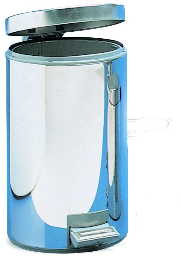 INOX Pedalbøtte metall 12lt