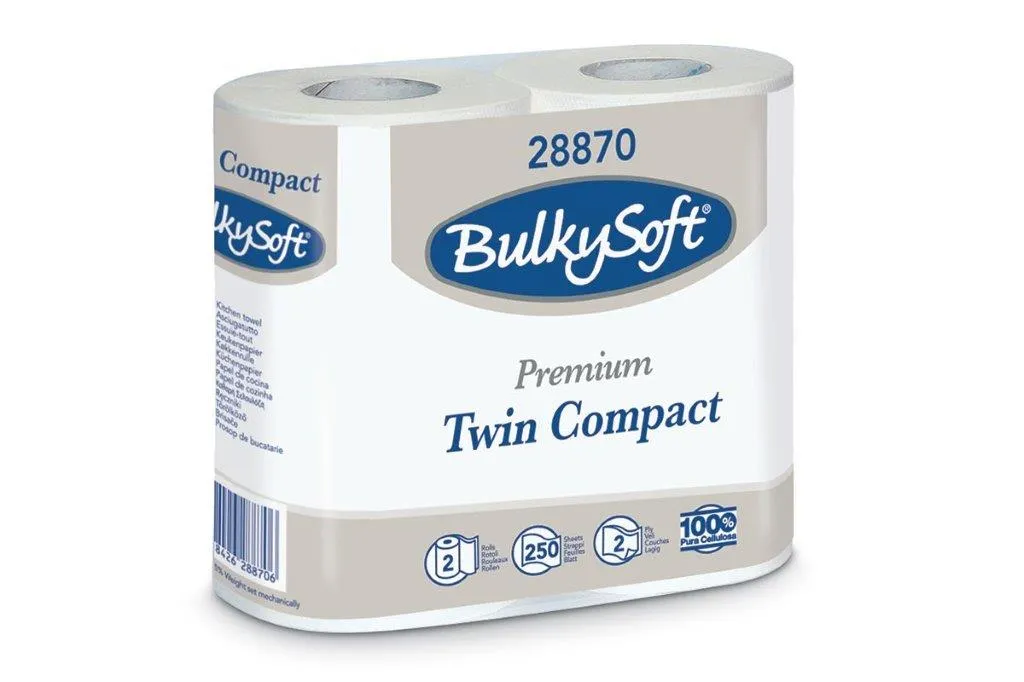 Kjøkkenrull "Twin Compact 55"- Premium 2-lag. * krt a 14 rl