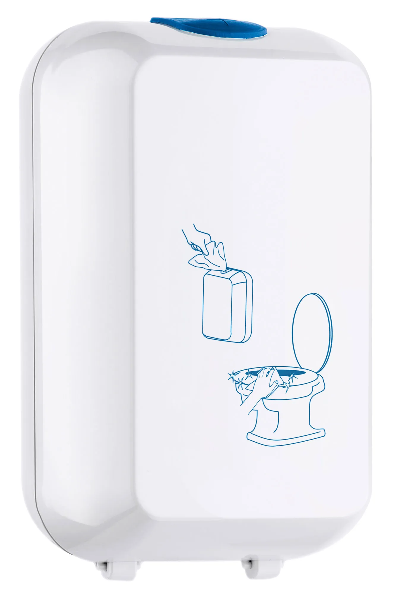 Dispenser for toalettsete vask serviett - Hvit MARPLAST