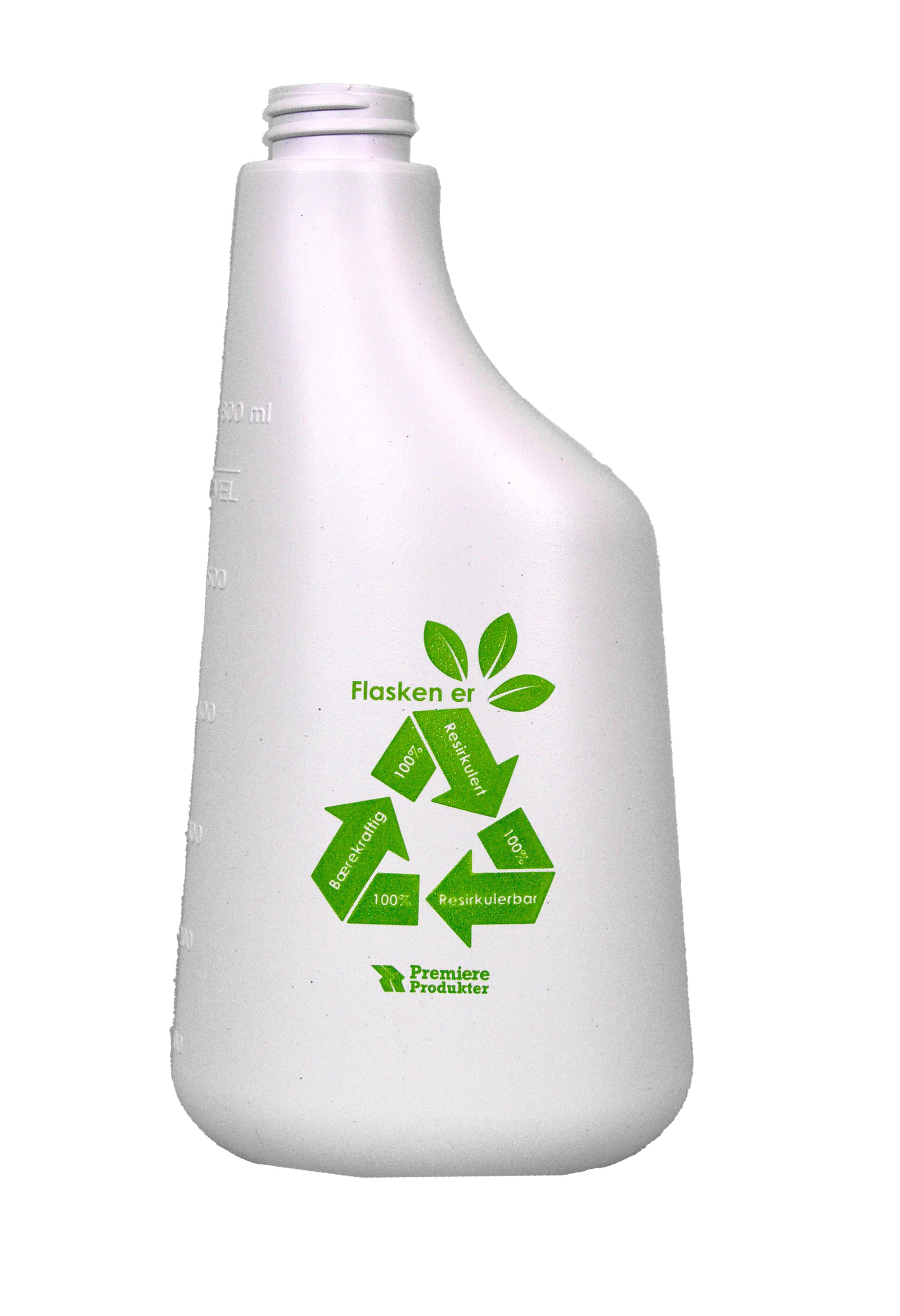 Spray/dusjeflaske 0,5 lt - Uten Spraytopp - Resirkulert