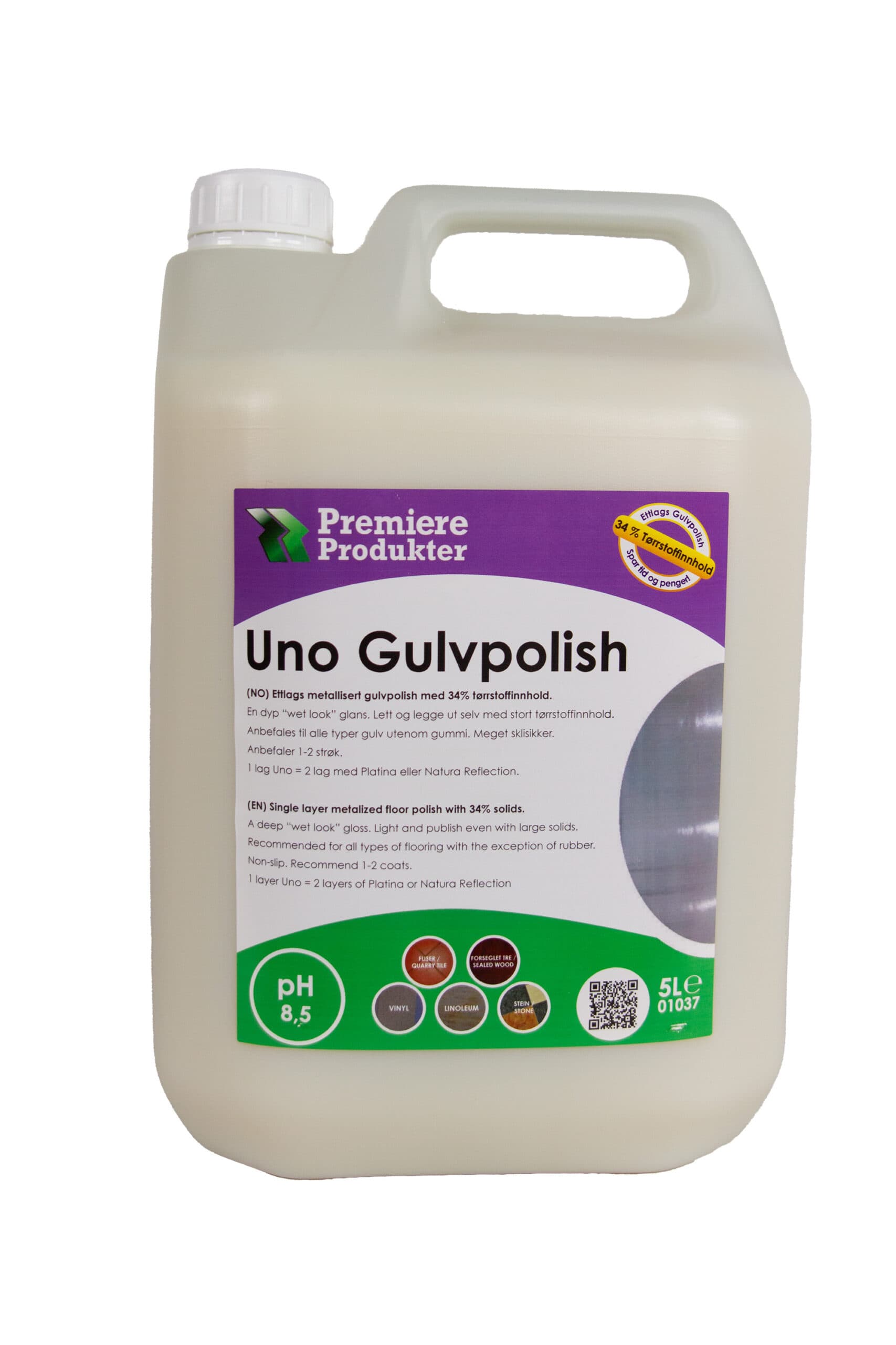 UNO ettlags gulvpolish 34% * kn a 5 lt.