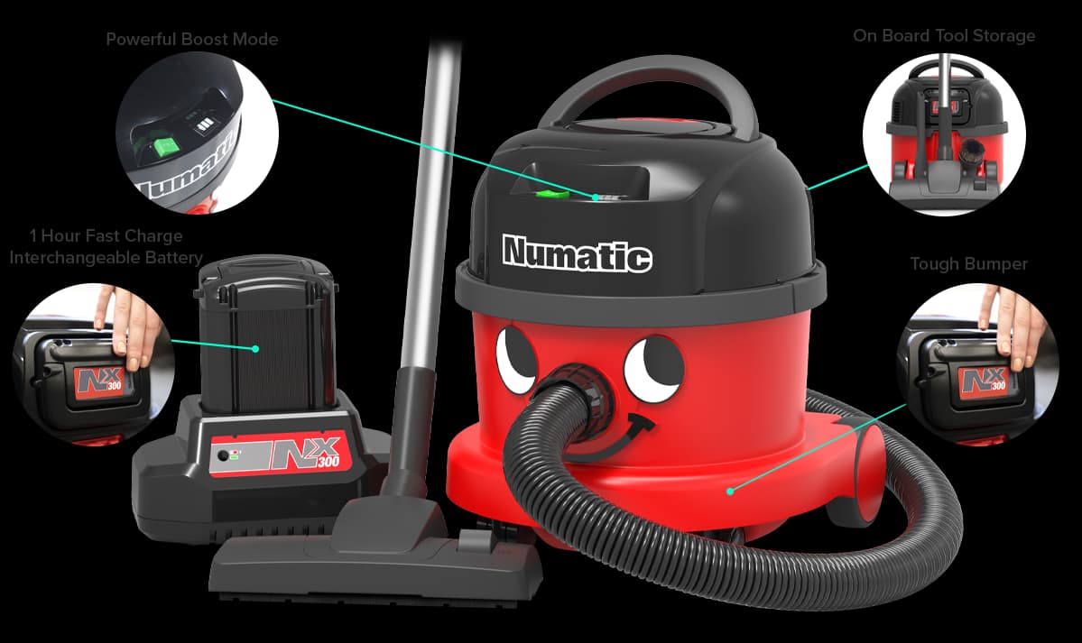 Støvsuger NBV240NX Batteri 350W inkl lader og batteri
