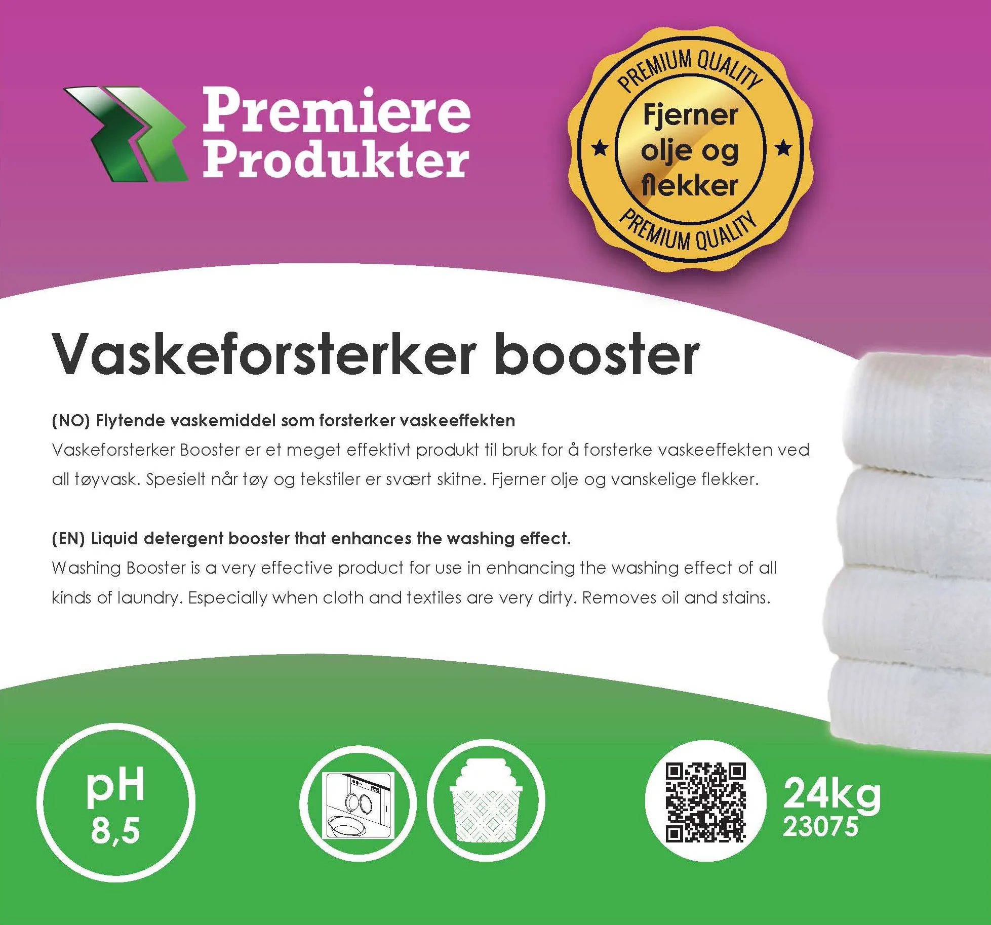 Vaskeforsterker (booster) for klær * kn a 24 kg
