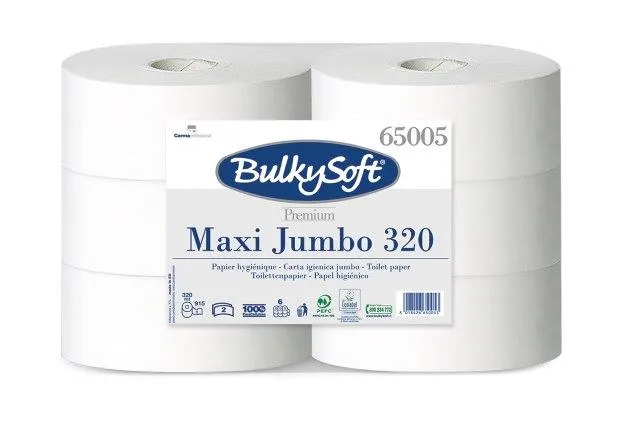 Toalettpapir Jumbo 320 - Premium. 2-lag *krt a 6 rl.